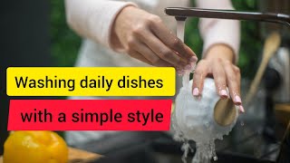 Relaxation by washing dishes🔔Washing daily dishes with a simple style [upl. by Liagibba]