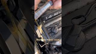 Engine oil over the running timing belt 😲😳 mechanic shortsfeed [upl. by Nulubez]