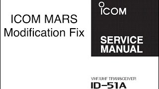 ICOM ID51A MARS mod fix If your Main and Quick buttons don’t work watch this I have the fix 4U [upl. by Ynnek]