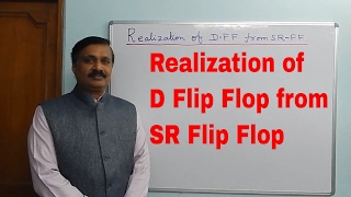 Realization of D Flip Flop from SR Flip Flop  Digital Electronics English [upl. by Lemaceon]