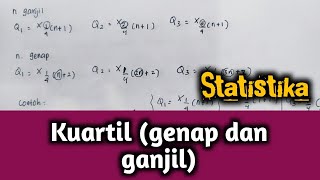 Matematika kelas 8  cara menghitung Kuartil Q1 Q2 dan Q3 data genap dan ganjil [upl. by Neenej]