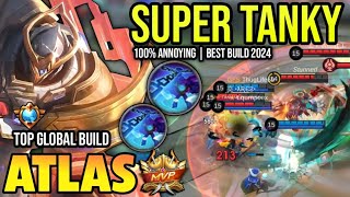 ATLAS BEST BUILD 2024  TOP GLOBAL ATLAS GAMEPLAY  MOBILE LEGENDS✓ [upl. by Auqenes]