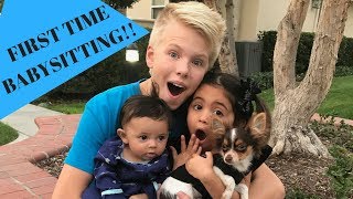 Carson Lueders babysits Ava and Jayden First time EVER babysitting [upl. by Virgil]