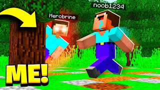 HEROBRINE Prank on Noob1234 Minecraft [upl. by Noned]