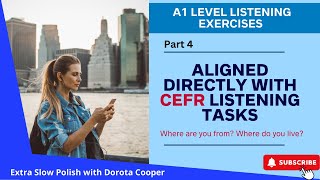 A1 level Polish listening exercises that are aligned directly with CEFR listening tasks Part 4 [upl. by Olbap]