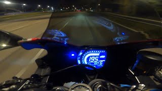 Honda CBR250RR Night Run Onboard  Pure Sound🔥  Top Speed [upl. by Fennell]