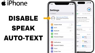 How To Disable Speak AutoText On iPhone Settings [upl. by Elaweda652]