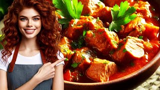 AUTHENTIC Hungarian Pork Goulash Recipe HOW to Make Pork Goulash [upl. by Aseen]