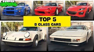 Top 5 Best B Class Cars in NFS Unbound Online Volume 6 [upl. by Blinni]