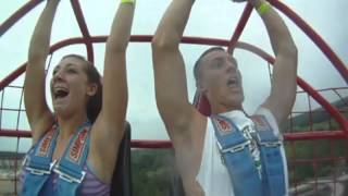 Mt Olympus Awesome Catapult Ride HILARIOUS CHICK REACTION [upl. by Ecylla]