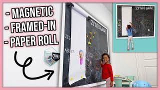 HUGE DIY Magnetic Chalkboard Wall for Kids [upl. by Schatz]