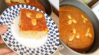 Basbousa Recipe Middle Eastern Dessert Recipe Soji Ka cake recipe Harissa recipe without oven [upl. by Yderf]