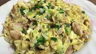 5941 scrambled eggs with tuna  참치 스크램블 에그 [upl. by Akselaw]