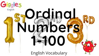 Ordinal Numbers FROM 1 TO 100 [upl. by Bosson]