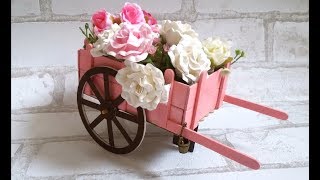 ДЕКОРАТИВНАЯ МИНИ ТЕЛЕЖКА  DECORATIVE MINI CART [upl. by Merridie]