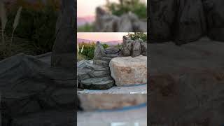 A Fake Rock Waterfall in 49 Seconds fauxrock davehendersonpodiacom [upl. by Yeltrab]