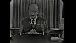 Dwight d Eisenhower farewell speech January 17 1961 CBS News Coverage [upl. by Olatha]