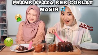 PRANK SYAZA SEKALI LAGI 😉 KEK COKLAT MASIN GILA‼️ BOLEH KENA DARAH TINGGI [upl. by Wayne837]