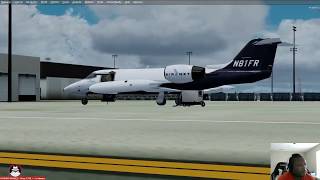 Breaking in P3Dv5  Flysimware Learjet 35  P3Dv5 VATSIM [upl. by Llevram]