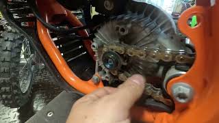 KTM SX E5  Replacing Countershaft Bearing  MOTOR GOT WET [upl. by Haroppiz]