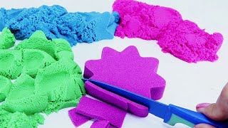 Kinetic Sand amp SOAP CUBES Relaxing ASMR🌈 Satisfying Soap Cutting [upl. by Semadar]