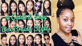 18 Quick amp Easy Box Braids Hairstyles Beginner Friendly [upl. by Renee]