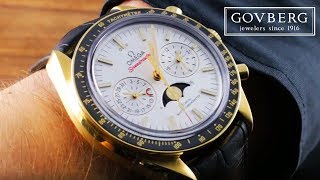 Omega Speedmaster Moonwatch Chronograph Moonphase 30463445202001 Functions amp Care Guide [upl. by Inama752]