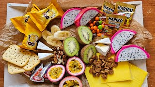 ASMR filling platter with sweetsfruits and cheese  Satisfying video [upl. by Ytok]