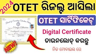 OTET Certificate Download Online  OTET Digital Certificate Download 2024 otetcertigicate [upl. by Lateehs]