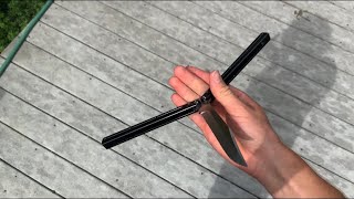 Beginner Balisong Tutorial Behind the Eight Ball to Helix [upl. by Llenel562]