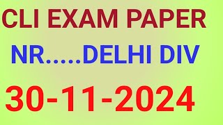 CLI exam paper Delhi div30112024 with explain locomotive railaway [upl. by Ecneralc126]