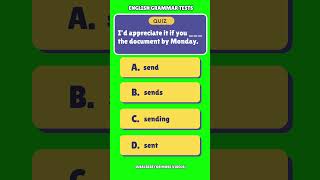 English Grammar Test  Drop your answer in the comment englishgrammar quiz toefl ielts [upl. by Anaele]