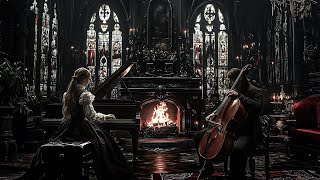 Nostalgic Dark Music  Victorian Gothic Livingroom  Melancholic PianoCelloViolin  Dark Academia [upl. by Annovahs154]