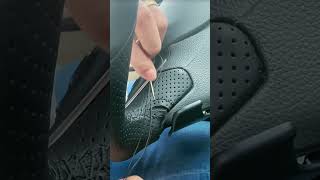 Steering Wheel Cover Racing Two Color Stitch Installation cars [upl. by Rashidi923]