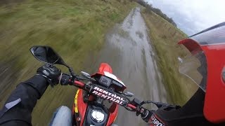 Honda XR 125 RAIN AND MUD l GoPro [upl. by Rastus]