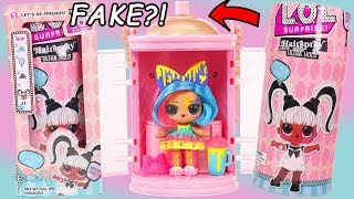 FAKE LOL Surprise Hairgoals Dolls Makeover Series Fake VS Real Series 5 [upl. by Anayet]