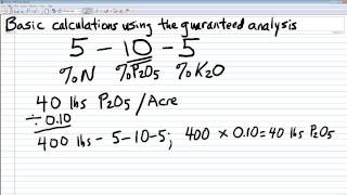 Basic Fertilizer Label Calculations with a Dry Formulation [upl. by Balf]