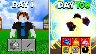 I Survived 100 Days in Blox Fruits [upl. by Gudrin]