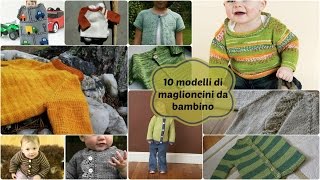 10 modelli di maglioncini da bambino ai ferri [upl. by Ellehcir]