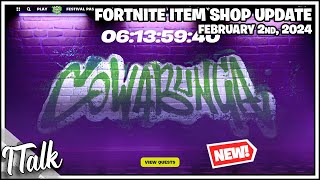 NEW TMNT COUNTDOWN Fortnite Item Shop February 2nd 2024 Fortnite Chapter 5 [upl. by Hortensia]