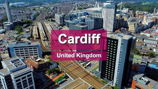 Cardiff UK city  Cinematic drone city tour [upl. by Anwadal92]