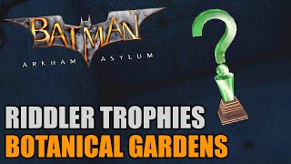 Botanical Gardens  Batman Arkham Asylum  Riddlers Challenge All Collectibles [upl. by Assilen]