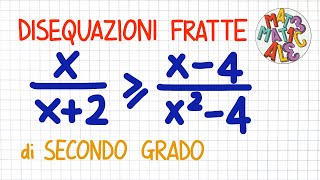 DISEQUAZIONI FRATTE di secondo grado 2  DF35 [upl. by Hulbig]