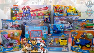 Paw Patrol toy collection and Truck Stop HQ unboxing no talking toy review ASMR [upl. by Nomolas]