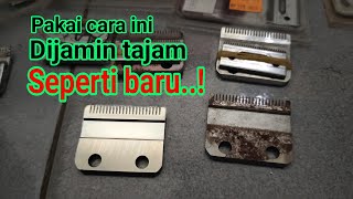 cara mengasah pisau cukur mengasah clipper [upl. by Ike]