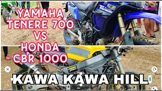 Labanan ng mga BIGBIKES sa KAWAKAWA Uphill  Yamaha Tenere 700 vs Honda CBR 1000  DIRTY GRIP [upl. by Imak685]