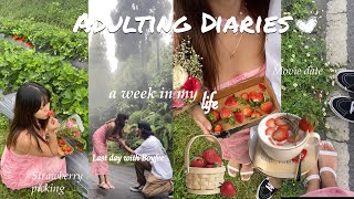 Adulting Diaries EP1 Strawberry picking 🍓Darjeeling Vlog ✨ movie date cafes and more 🍰 [upl. by Aramot]