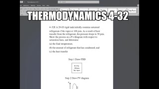 Thermodynamics 432 A 20ft3 rigid tank initially contains saturated refrigerant134a vapor at 160 [upl. by Nennerb]