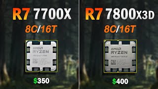 AMD Ryzen 7 7800X3D vs Ryzen 7 7700X  Shocking results  Benchmarks in 12 Applications and Games [upl. by Hedvig]