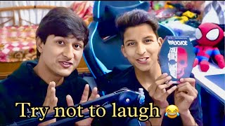 Try not to laugh challenge with piyush 😂 looser will eat jolochip 🥵 [upl. by Medor]